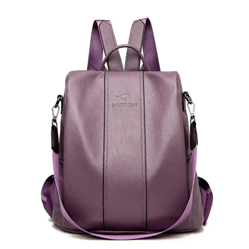Octavia™ | Premium Secure PU Leather Backpack