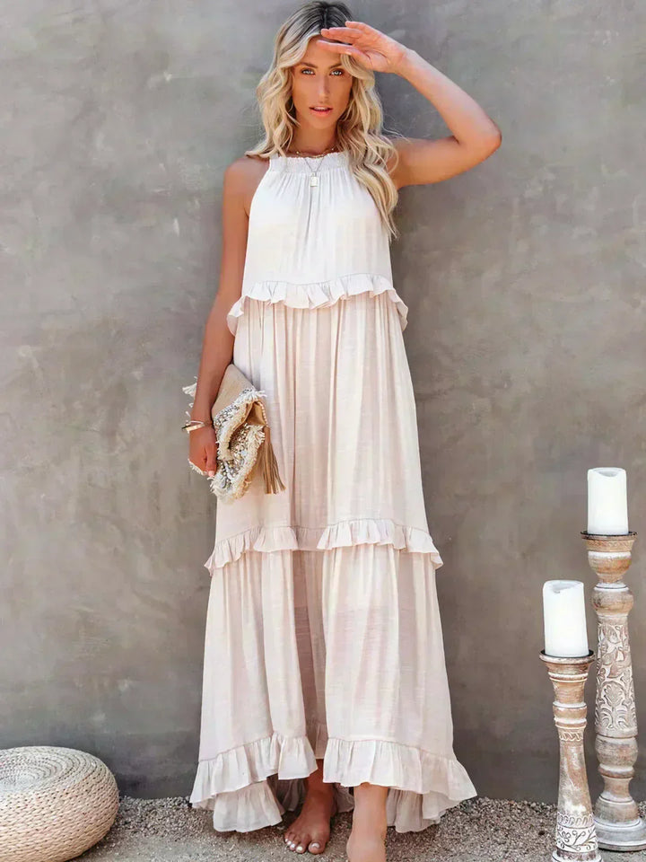 ANETA™ | Robe sans manches à volants élégante 