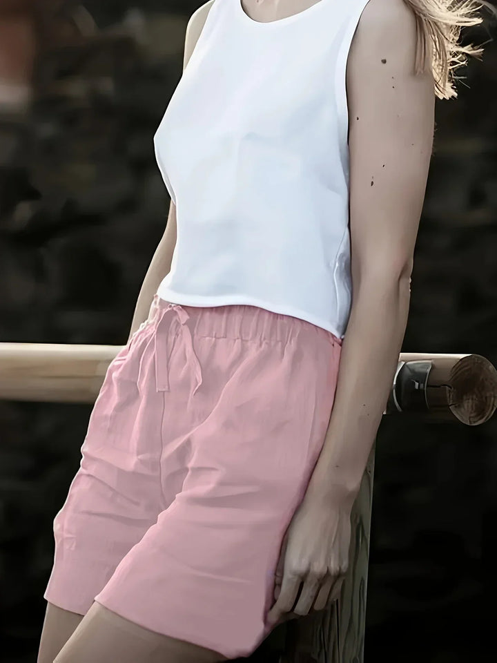 Shorts d'été décontractés avec poches pour femmes 