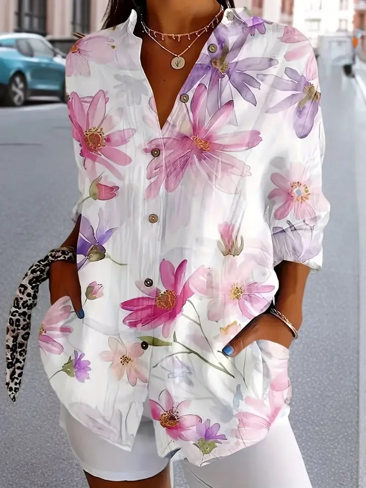 Emiliana - Blouse Florale Élégante 