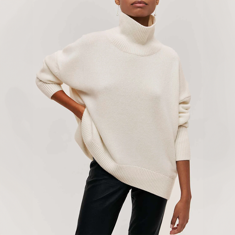 Amelia | Pull à col roulé en tricot élégant 