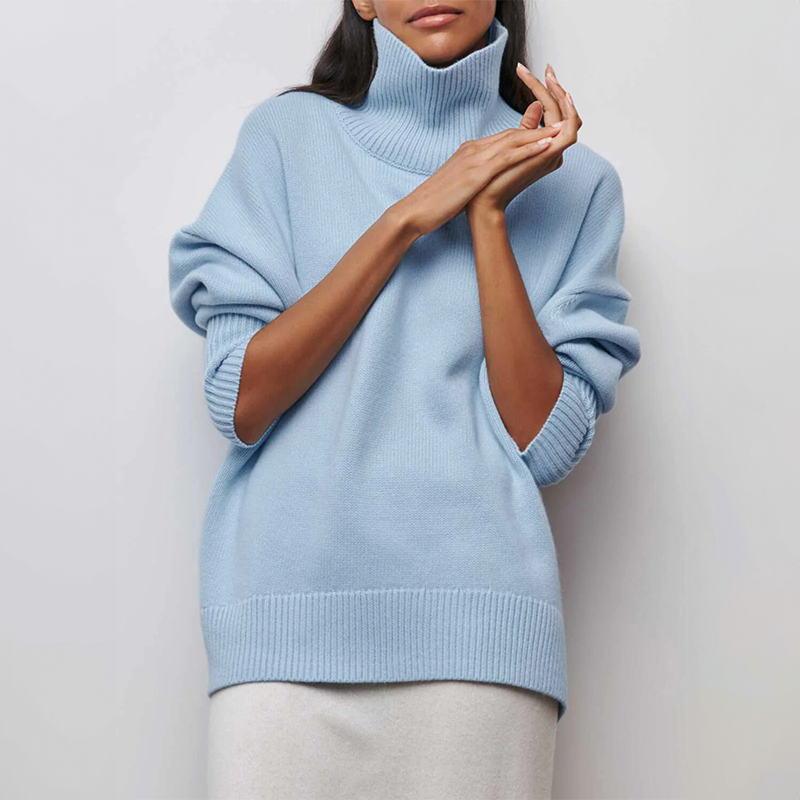 Amelia | Pull à col roulé en tricot élégant 