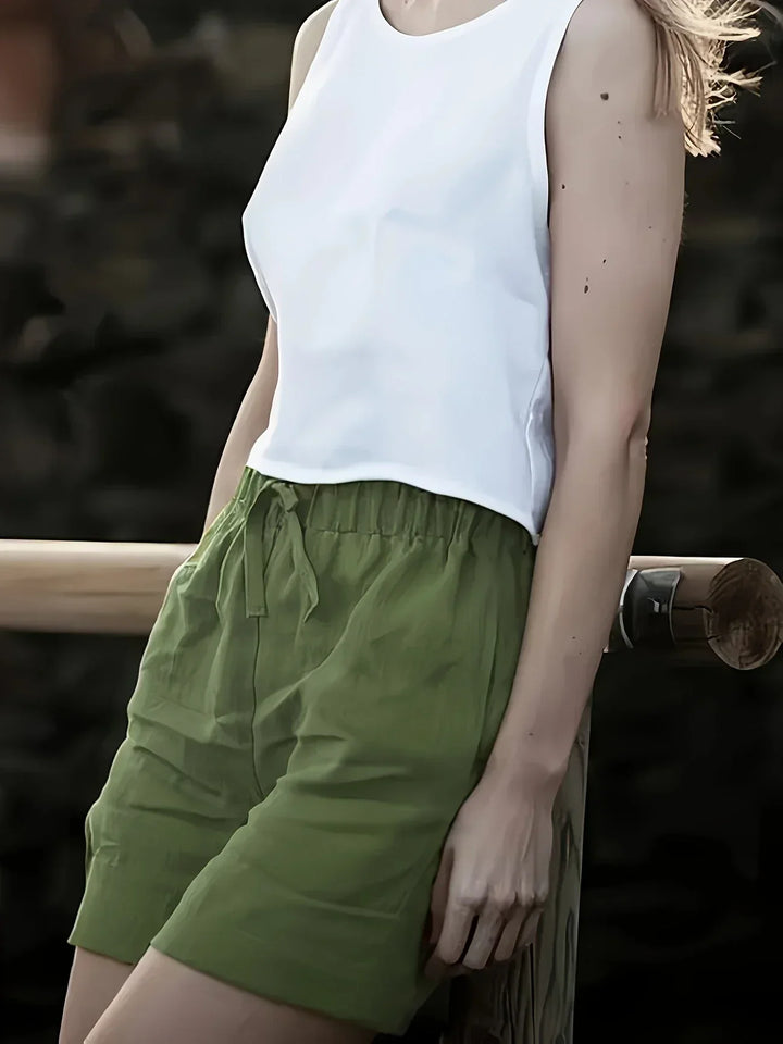 Shorts d'été décontractés avec poches pour femmes 