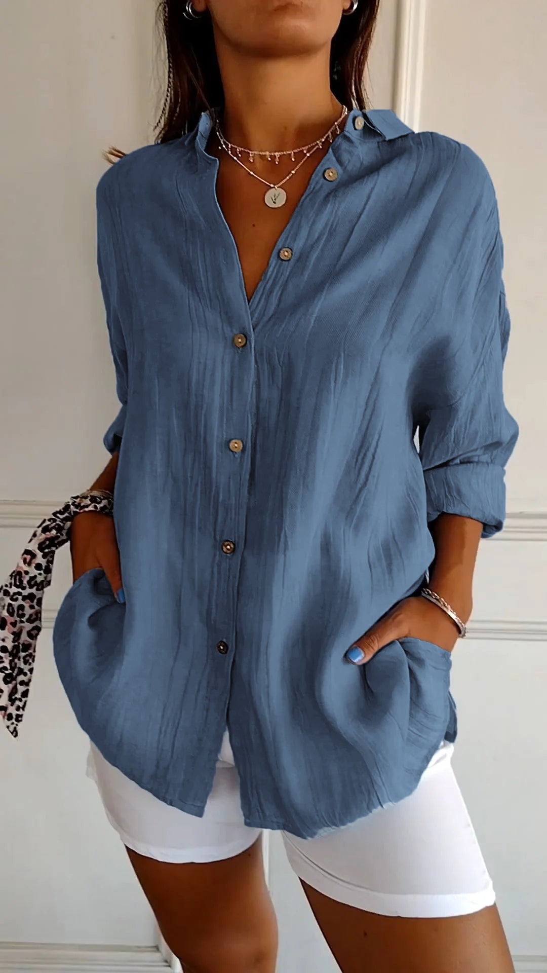 Krisha - Blouse Élégant Oversize 