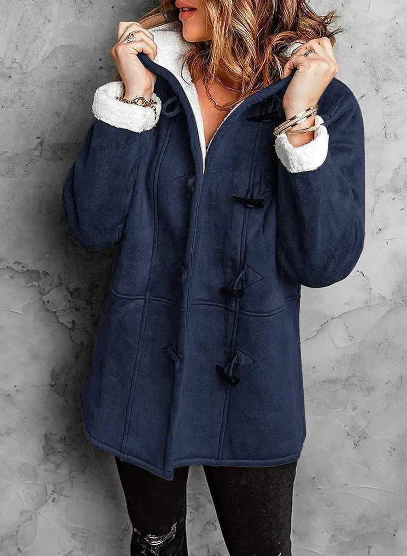 Valentina™ | Manteau à capuche en look cachemire 