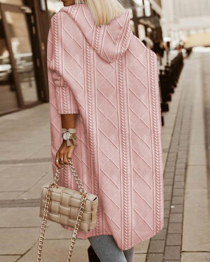 Rosalind™ | Cozy Hooded Long Cardigan