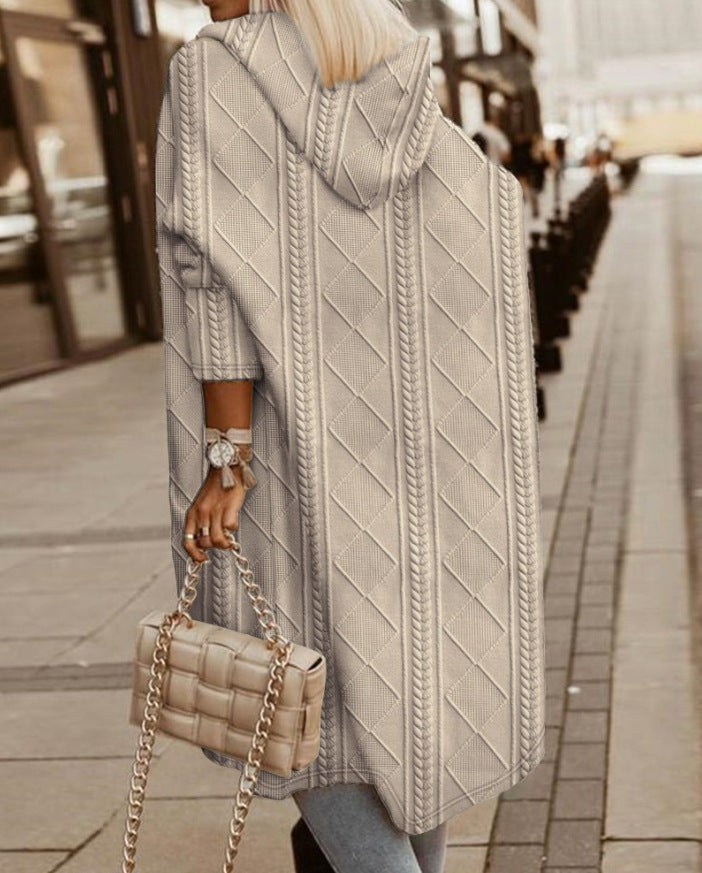 Rosalind™ | Cozy Hooded Long Cardigan