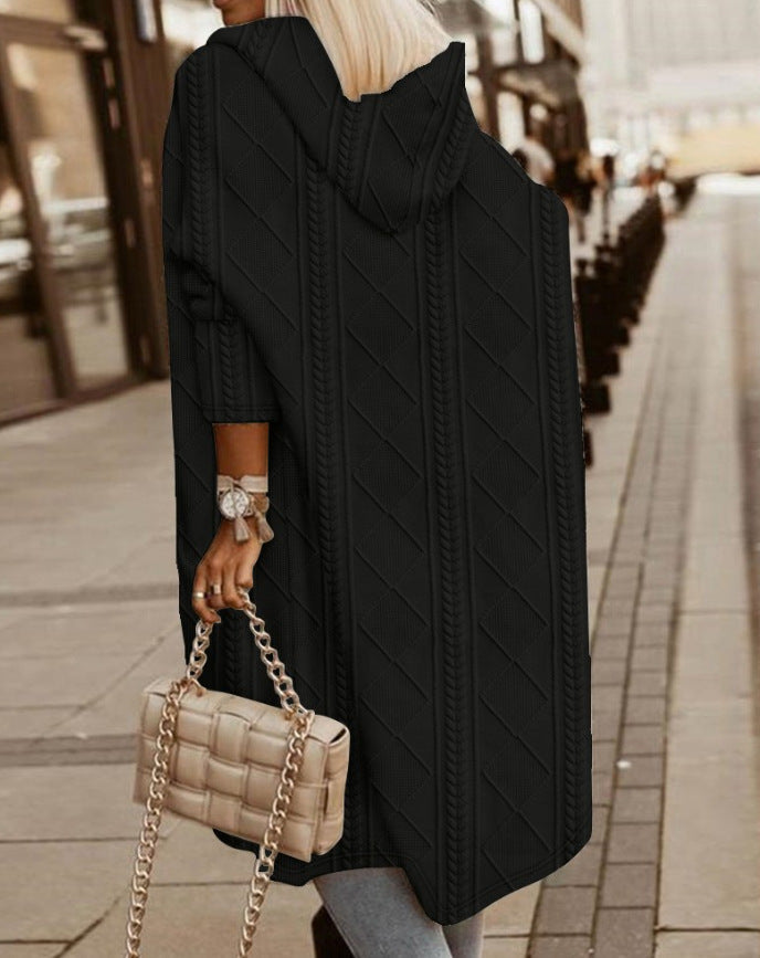 Rosalind™ | Cozy Hooded Long Cardigan