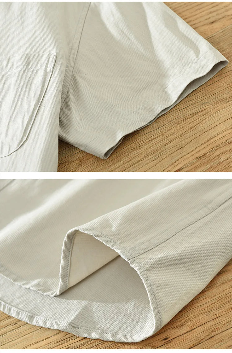 Chemise en coton à manches courtes 