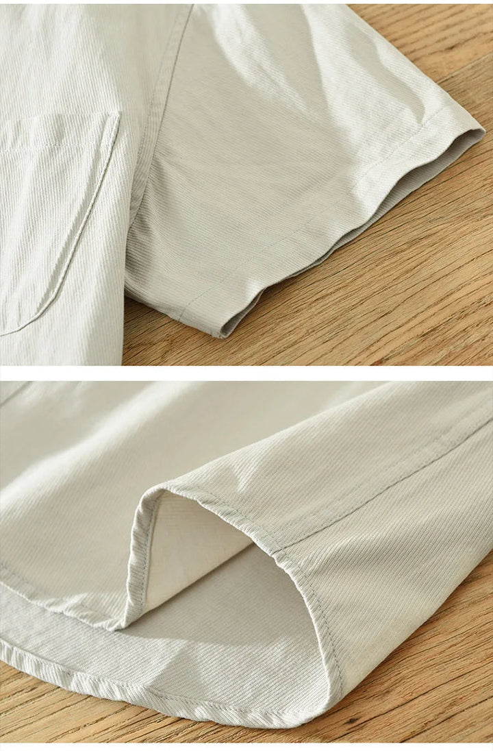 Chemise en coton à manches courtes 