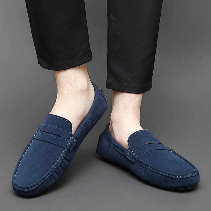 Mocassins en daim pour bateau 