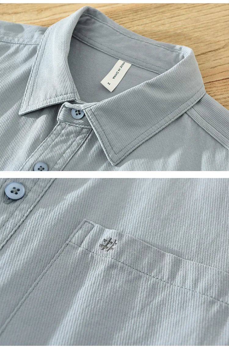 Chemise en coton à manches courtes 