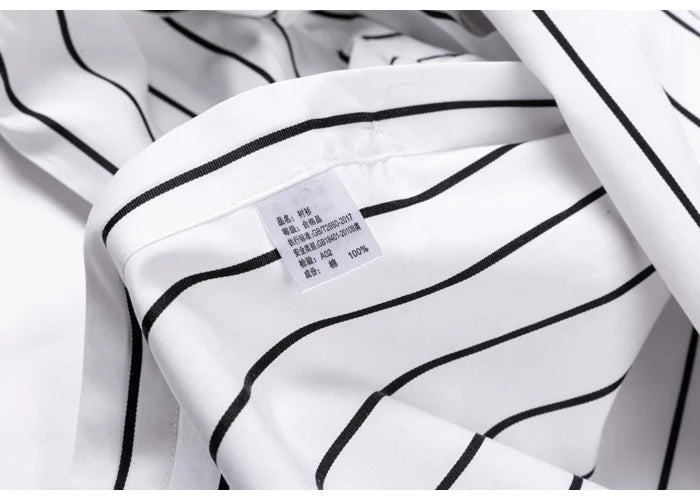 Chemise en coton à rayures élégantes 