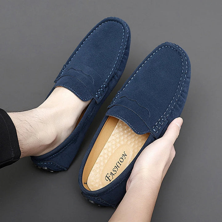 Mocassins en daim pour bateau 
