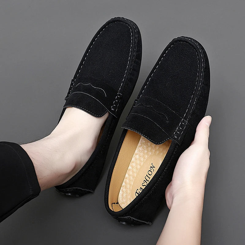 Mocassins en daim pour bateau 