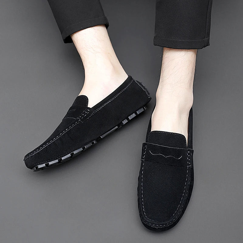Mocassins en daim pour bateau 