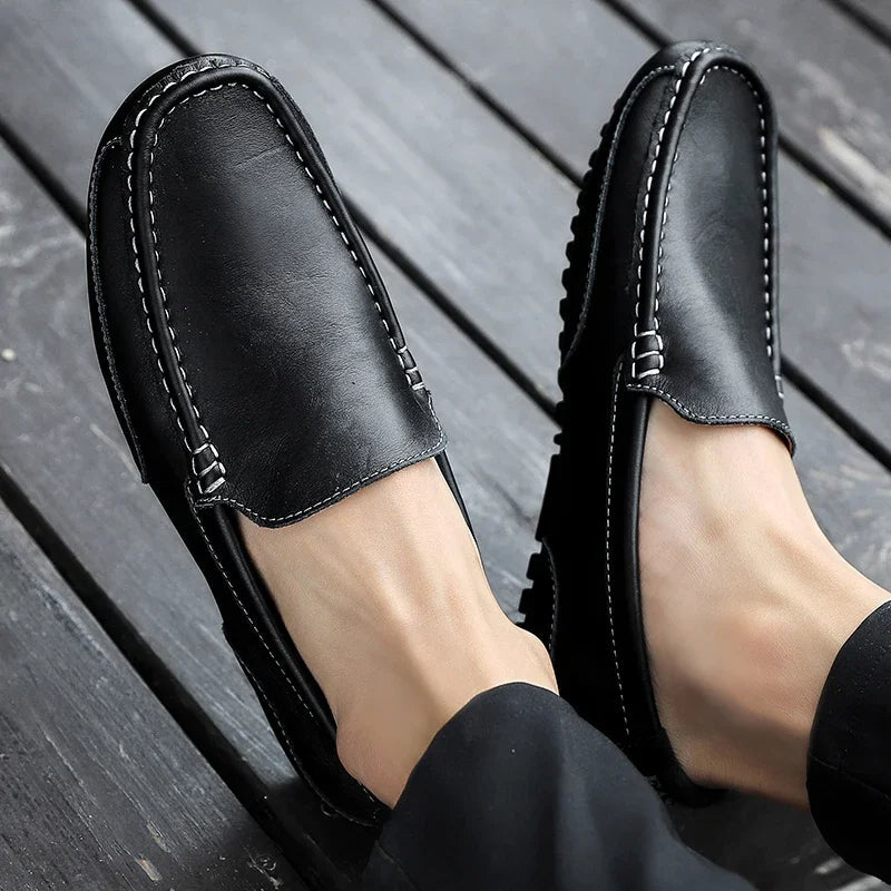 Mocassins en cuir vintage 