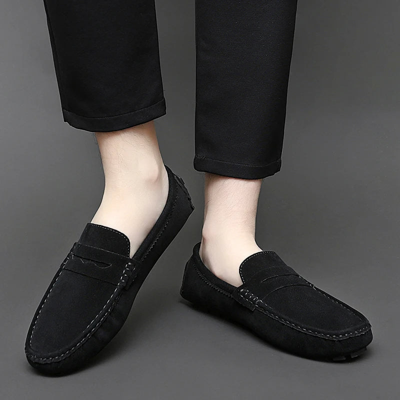Mocassins en daim pour bateau 