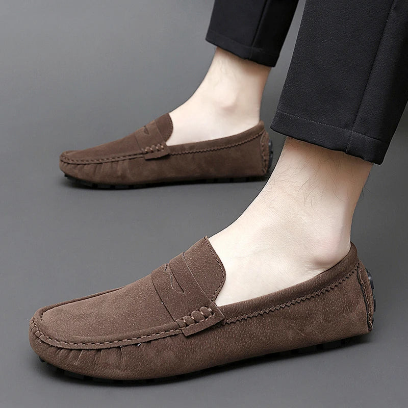 Mocassins en daim pour bateau 