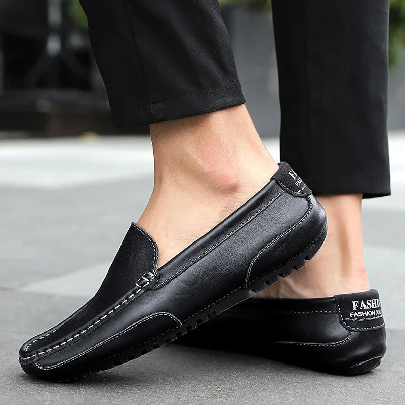 Mocassins en cuir vintage 