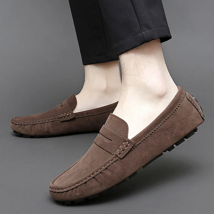 Mocassins en daim pour bateau 