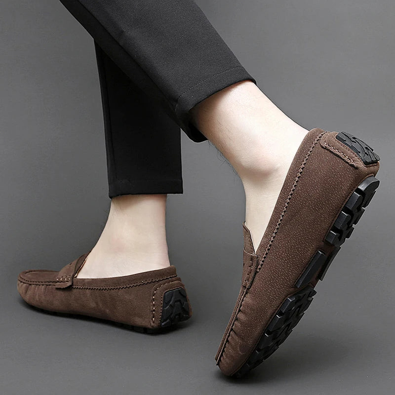 Mocassins en daim pour bateau 