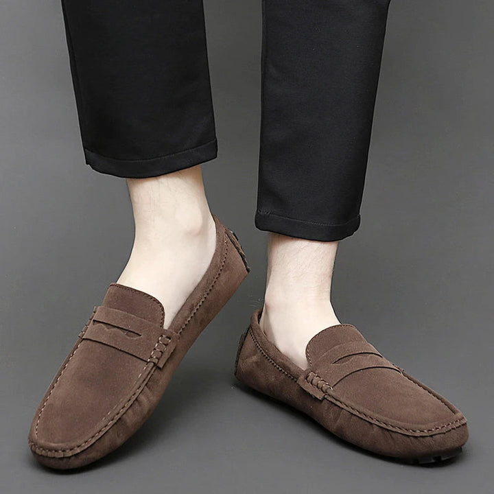 Mocassins en daim pour bateau 