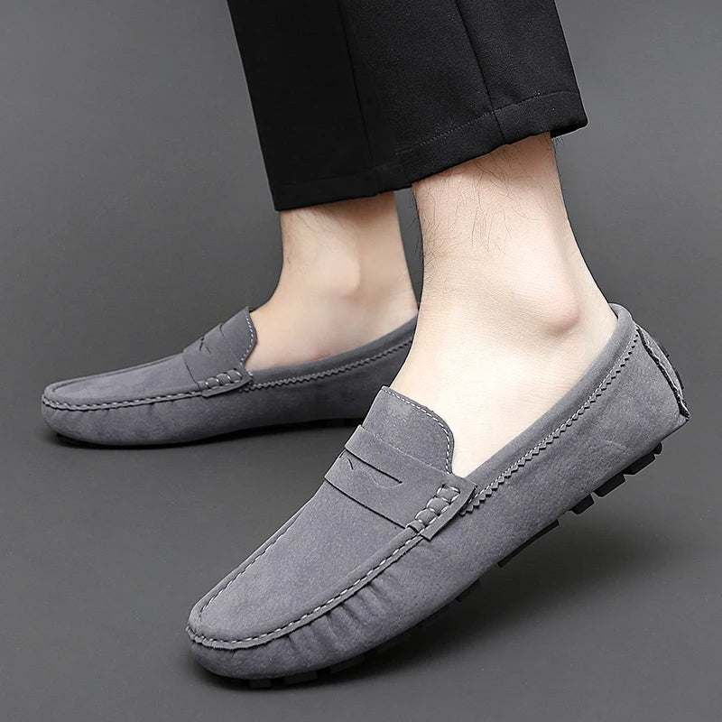Mocassins en daim pour bateau 