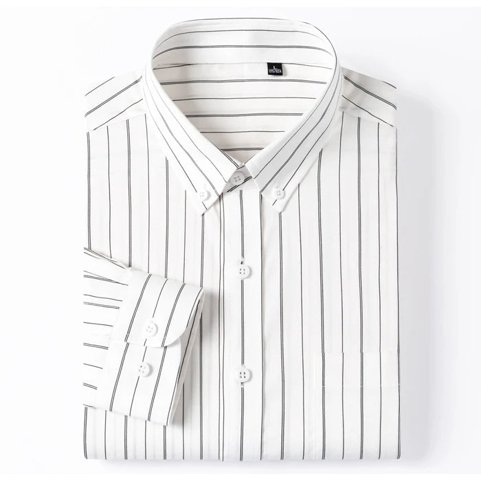 Chemise en coton à rayures élégantes 