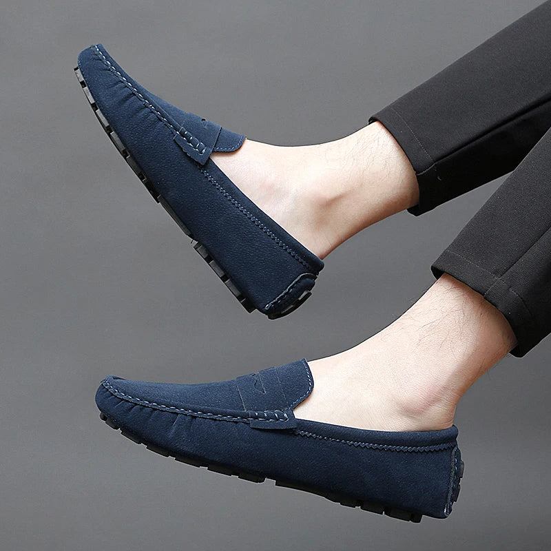 Mocassins en daim pour bateau 
