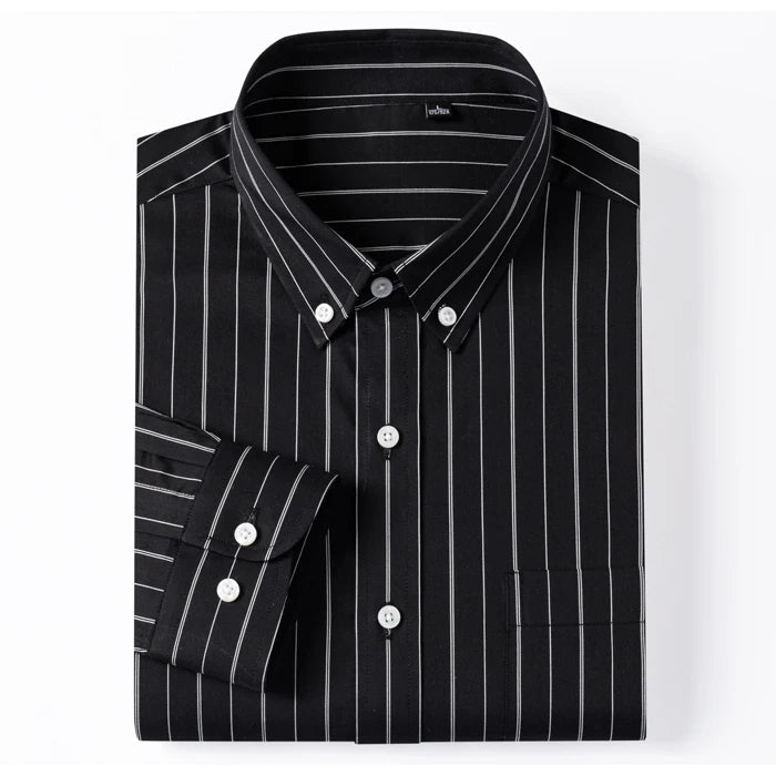 Chemise en coton à rayures élégantes 
