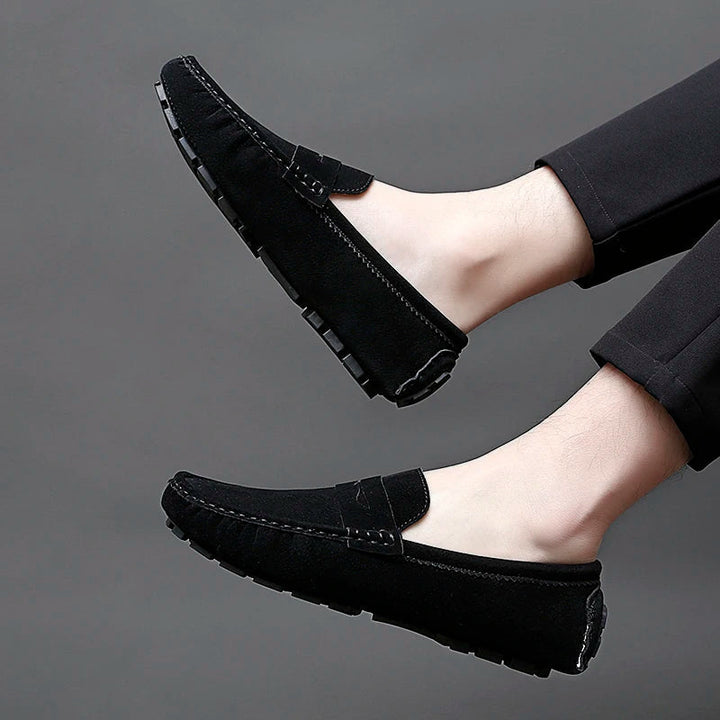 Mocassins en daim pour bateau 