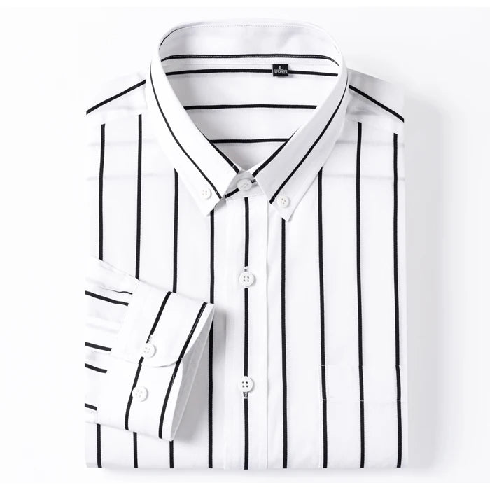 Chemise en coton à rayures élégantes 