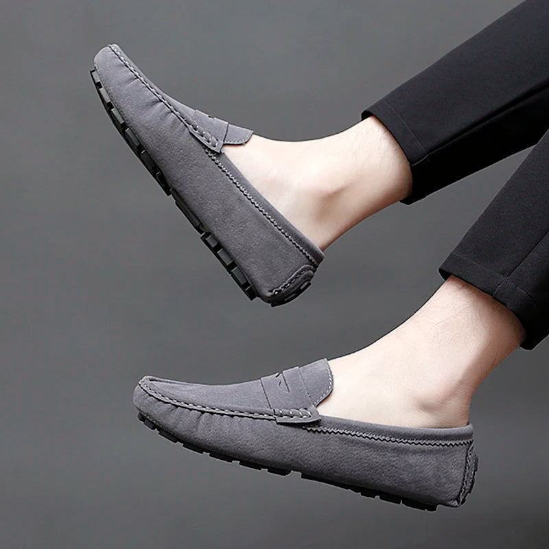 Mocassins en daim pour bateau 