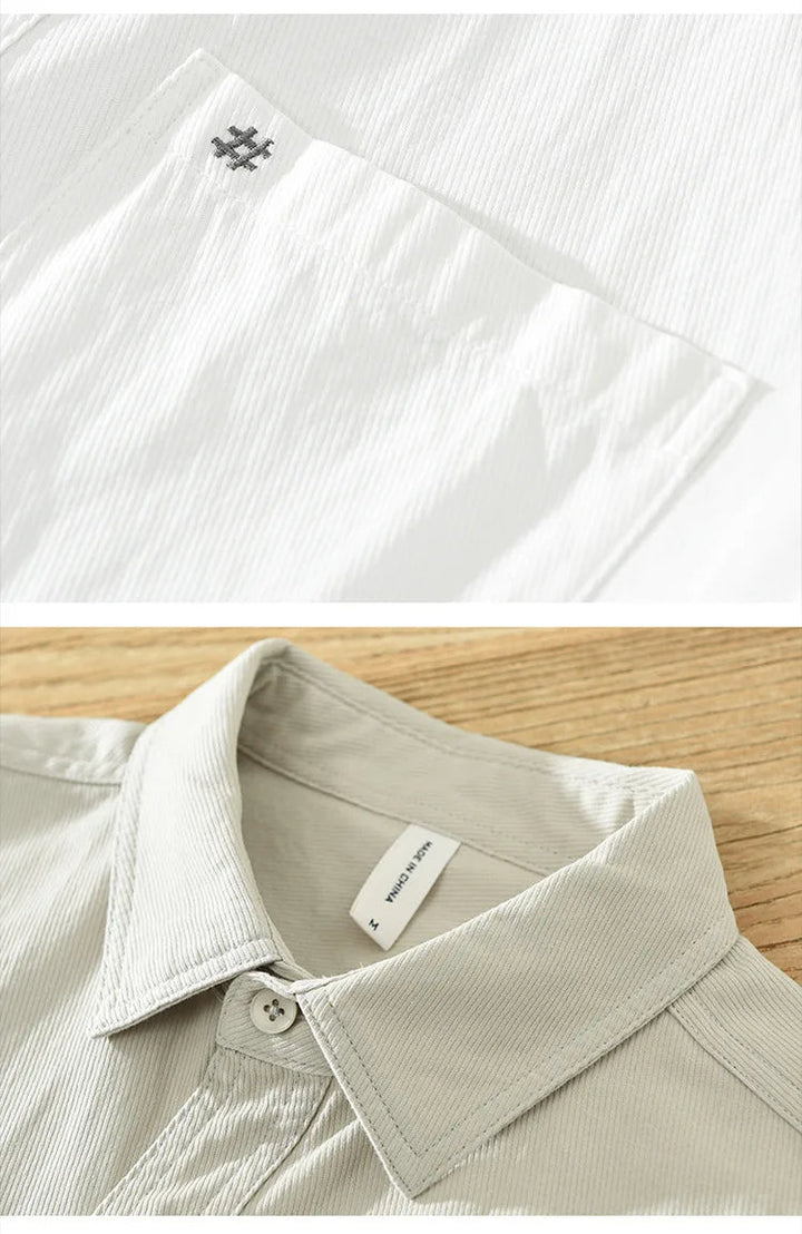 Chemise en coton à manches courtes 