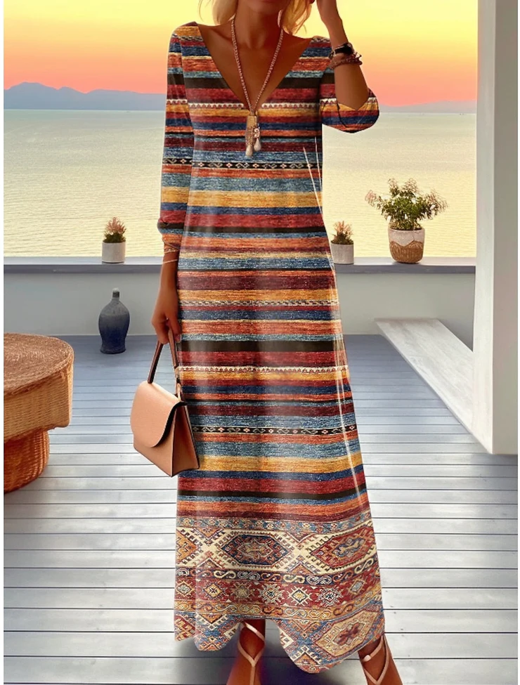 Colette™ | Robe Maxi à Manches Longues 