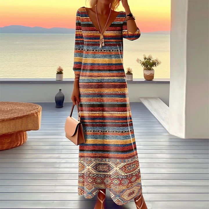 Colette™ | Robe Maxi à Manches Longues 
