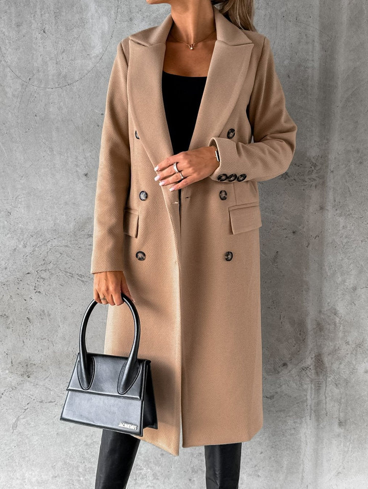 Francesca™ | Elegant Long Wool Coat for Women