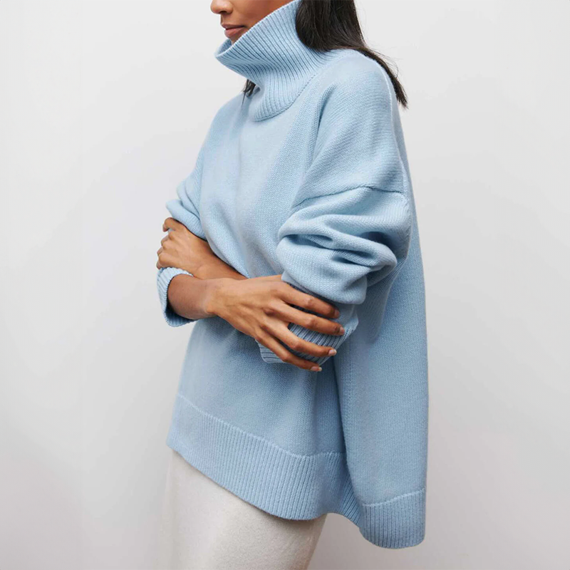 Amelia | Pull à col roulé en tricot élégant 