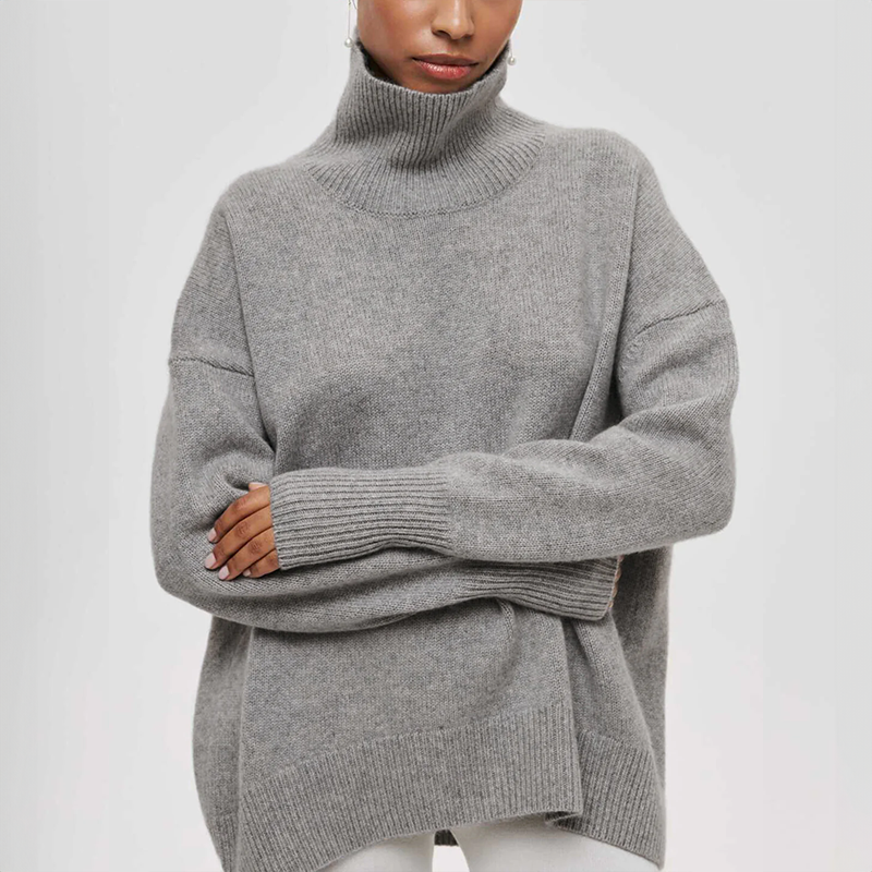 Amelia | Pull à col roulé en tricot élégant 