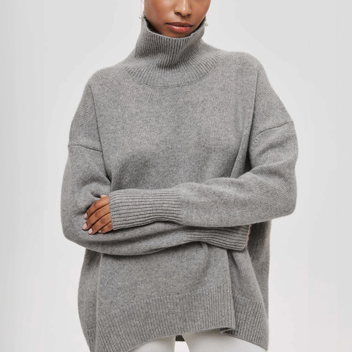 Amelia | Pull à col roulé en tricot élégant 