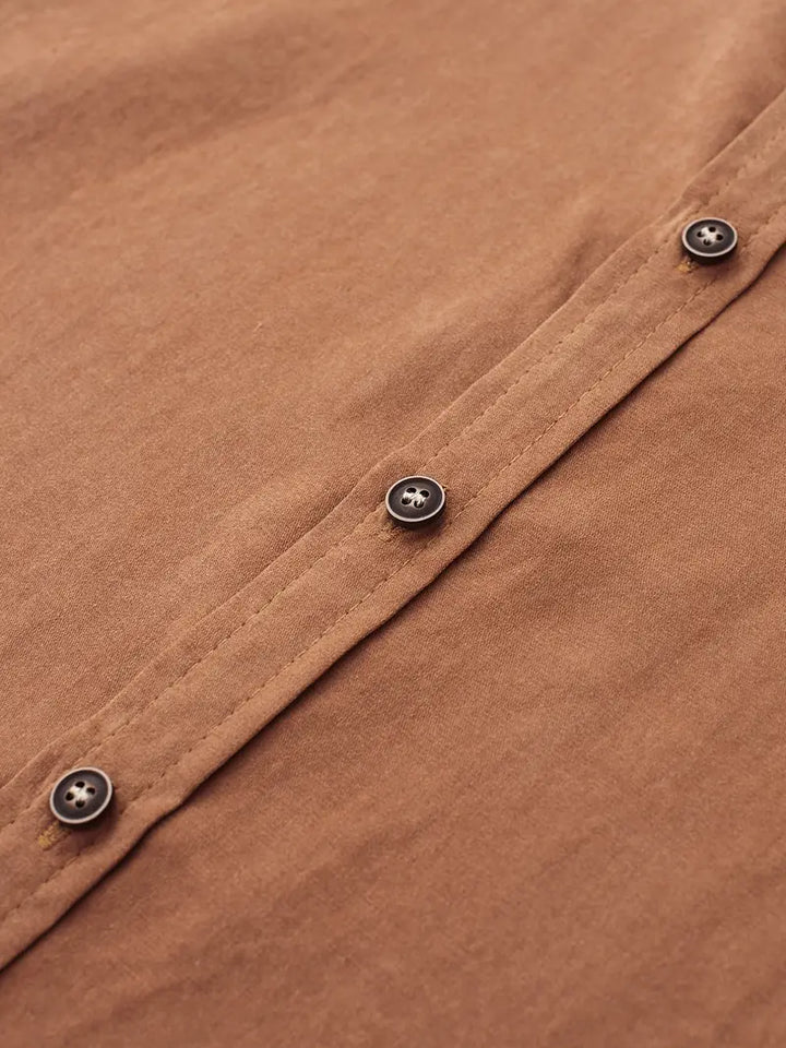 Chemise décontractée à manches courtes en coton 