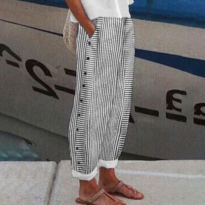 Pantalons décontractés avec poches latérales 