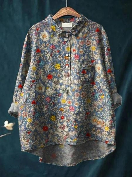 Julia - Blouse Florale Élégante 
