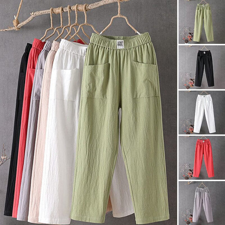 Pantalons rafraîchissants en coton et lin Akani 