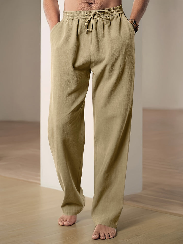 Pantalon d'été en lin décontracté 