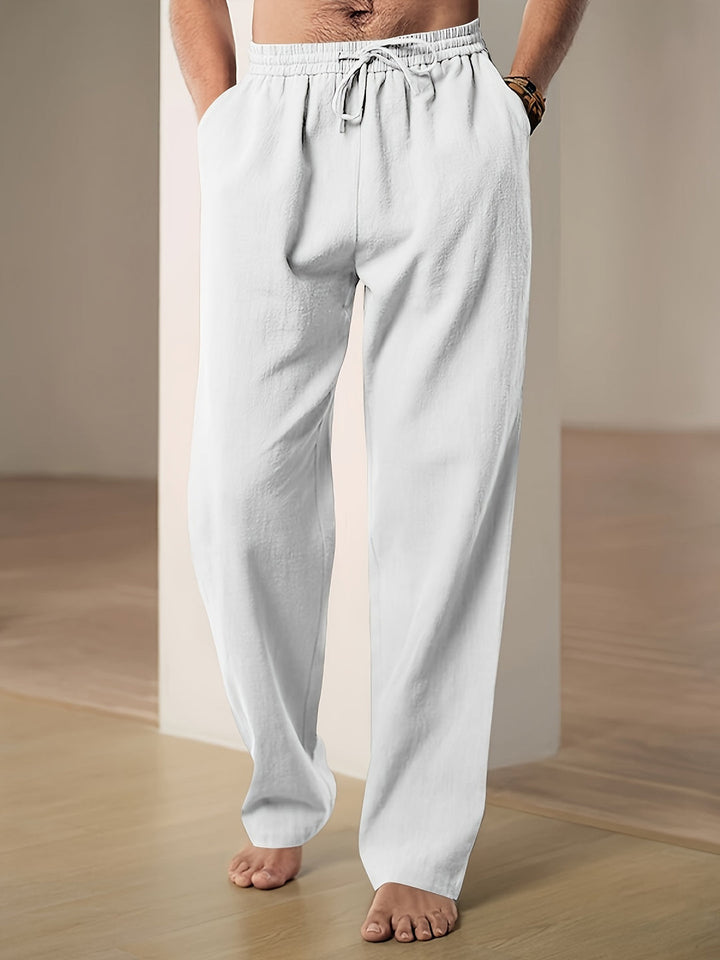 Pantalon d'été en lin décontracté 