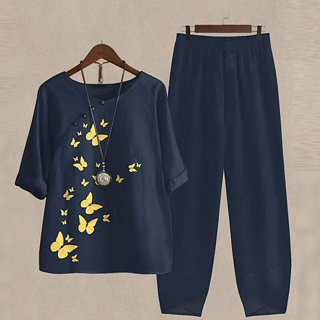 Lilou - Ensemble de chemise et pantalon confortable et chic 