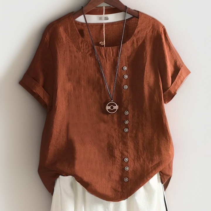 Céline - T-shirt chic avec boutons 
