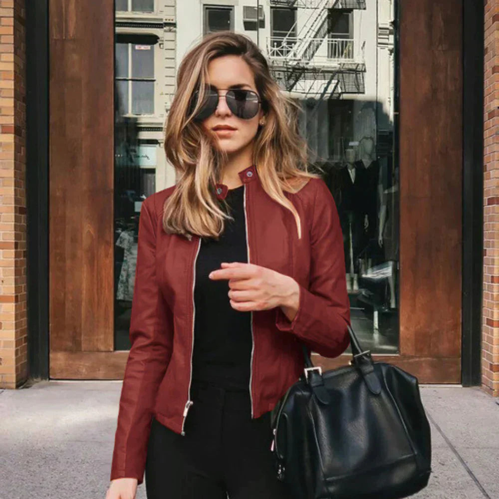 Aveline™ | Veste en cuir 